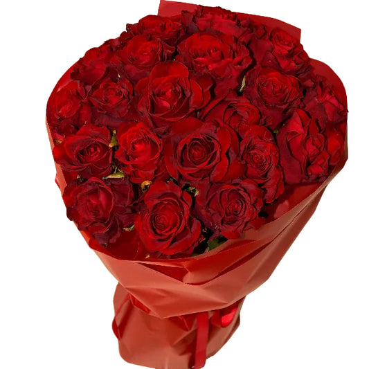 Czerwony bukiet róż absolutny klasyk.