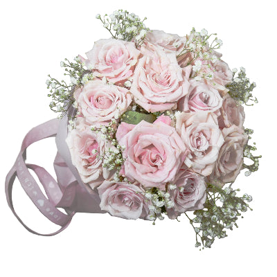 Pudrowe RÓŻE z białą gipsówką. Minimalizm i estetyka w jednym.