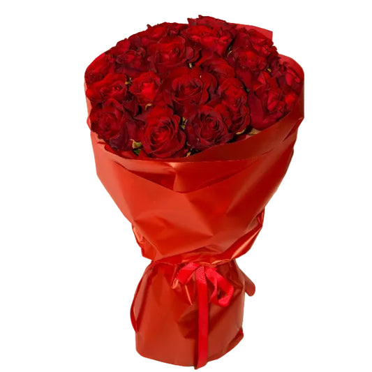 Czerwony bukiet róż absolutny klasyk.